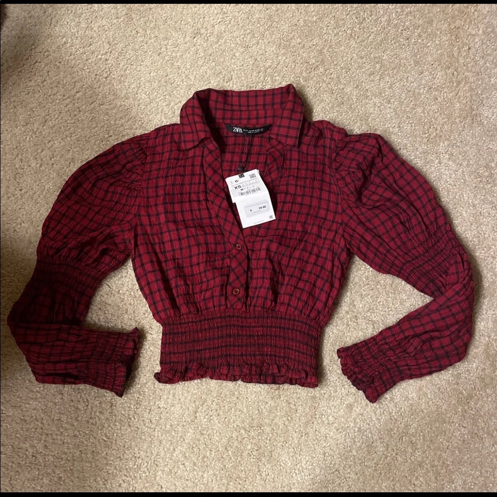 Zara Plaid Crop Top